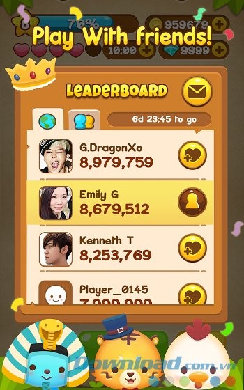 Puchi Puchi Pop cho bạn chơi và cạnh trnah với bạn bè