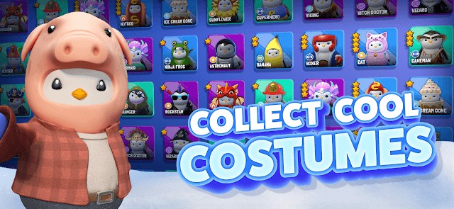 Thu thập các trang phục đa dạng, từ cực ngầu tới điên rồ trong Pudgy Party - Battle Royale