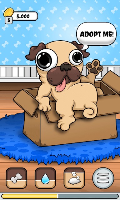 Bạn sẽ nuôi chó trong Pug - My Virtual Pet Dog cho Android