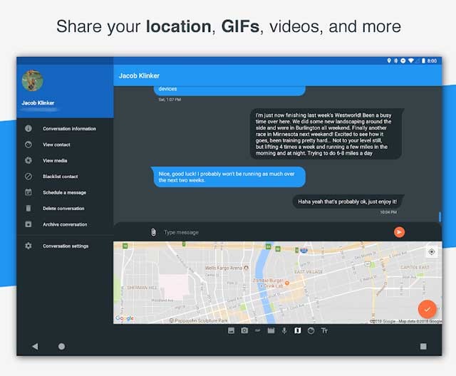 Chia sẻ địa điểm, ảnh động, video và nhiều tính năng hấp dẫn khác