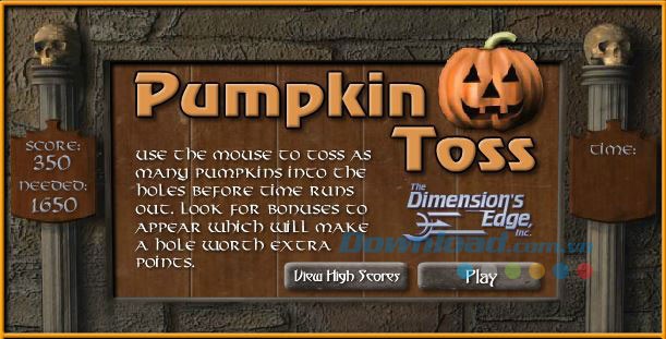 Game ném bí ngô ngày Halloween