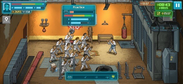 Huấn luyện và quản lý các đấu sĩ của bạn trong game Punch Club 2: Fast Forward