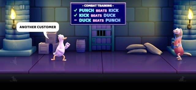 Game Punch Kick Duck có cơ chế chơi kiểu Oẳn Tù Tì