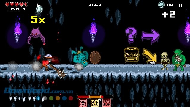 Tiêu diệt yêu tinh trong game Punch Quest