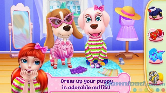 Thay quần áo cho pet