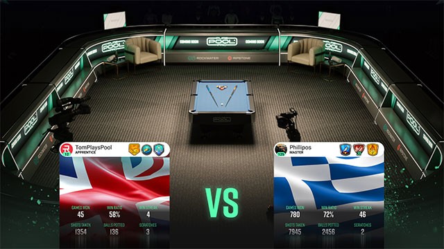 Tham gia những giải đấu bi-a chuyên nghiệp với AI hoặc cơ thủ thực