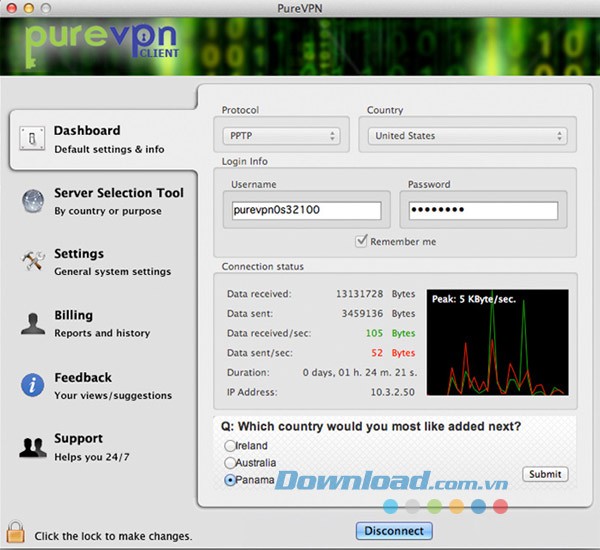 Tải PureVPN cho Mac