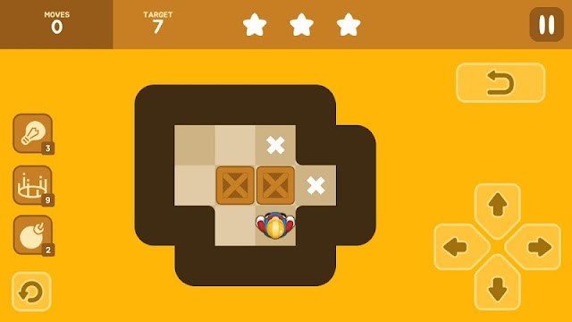 Trong Push Maze Puzzle, bạn giải các câu đố bằng cách nhấn nút và trượt đồ vật