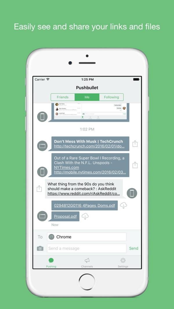 Pushbullet cho iOS dễ dàng chia sẻ link