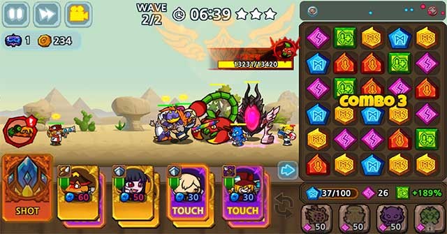 Puzzle & Defense là game match-3 kết hợp chiến thuật độc đáo và vui nhộn