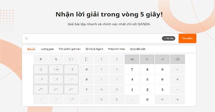 Qanda là công cụ giải toán tiện ích sử dụng trí tuệ nhân tạo