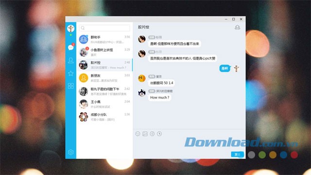 Giao diện chính của phần mềm chat QQ cho máy tính & Windows Phone