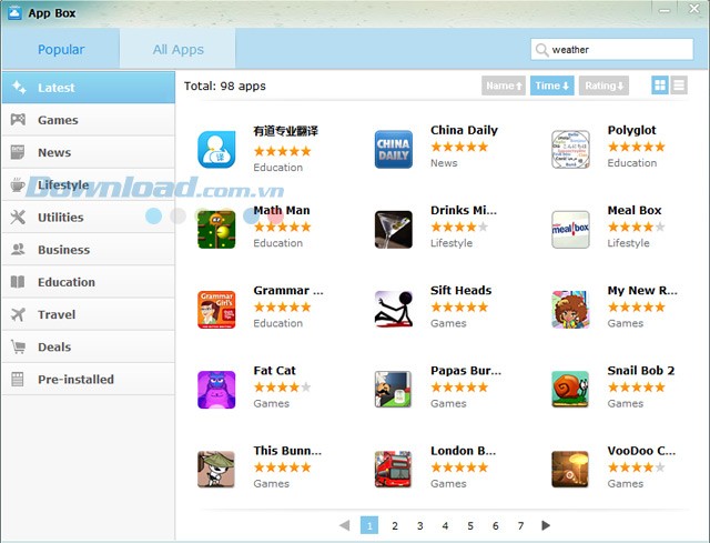 Hộp ứng dụng của QQ International