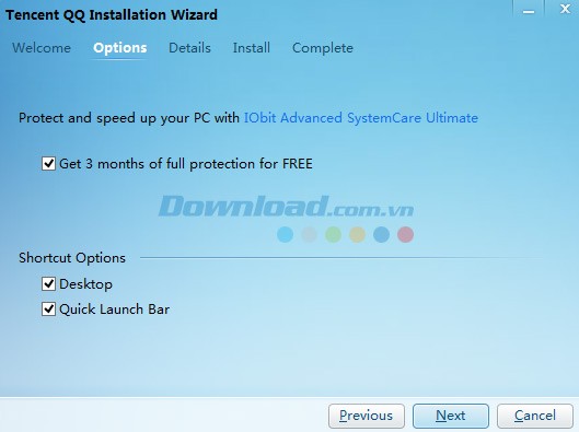 Cài đặt QQ International