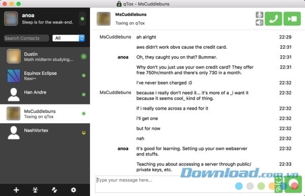 qTox cho Mac - Phần mềm nhắn tin riêng tư miễn phí