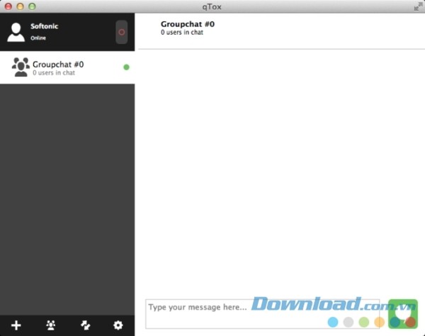 qTox cho Mac hỗ trợ tạo nhóm chat tương tự như Skype