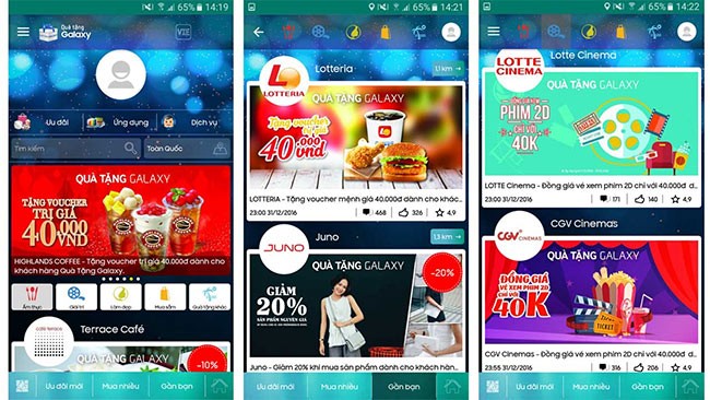 Tải ứng dụng Quà tặng Galaxy cho điện thoại