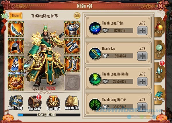 Hệ thống nhân vật