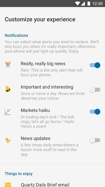 Điều chỉnh nhận thông báo về các tin nóng