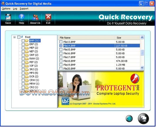 Quick Recovery for Digital Media