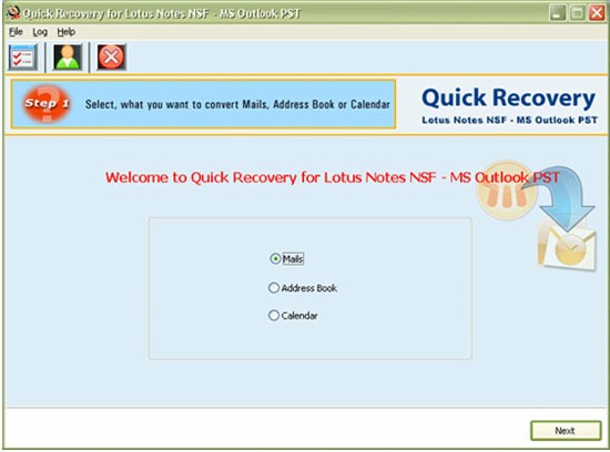 Quick Recovery for NSF to PST Conversion