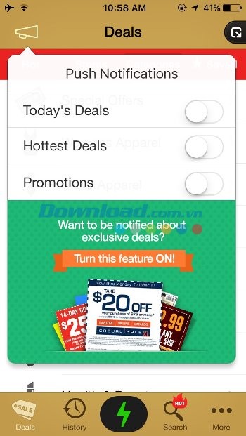 Thiết lập thông báo đẩy