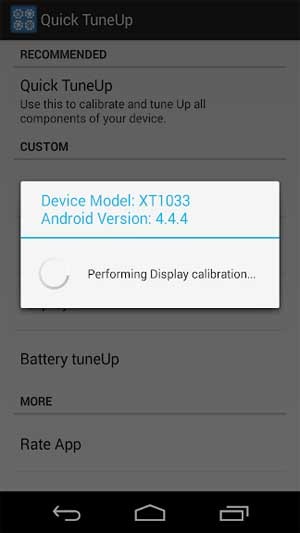 Hiệu chỉnh phần hiển thị của thiết bị với Quick Tune Up