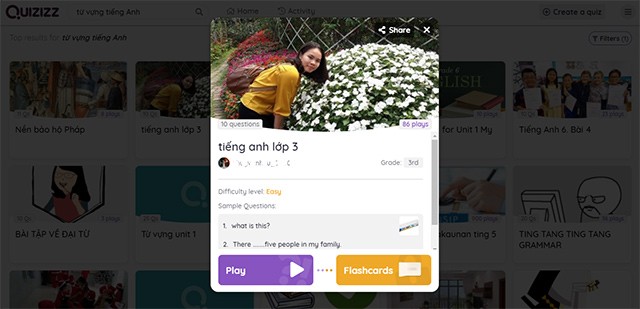 Tìm kiếm bộ câu hỏi trắc nghiệm do các giáo viên khác đã tạo và chia sẻ trên Quizizz