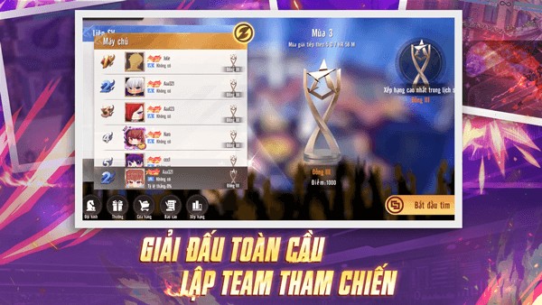 Giải đấu toàn cầu, lập team tham chiến