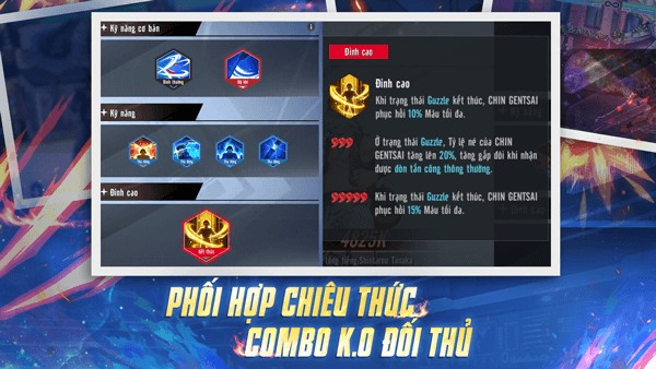 Phối hợp chiêu thức combo K.O đối thủ