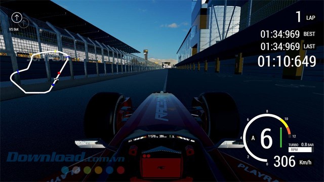 Vòng đua trong game Racecraft Tech Demo 0.4.5 Alpha được tạo ra một cách ngẫu nhiên