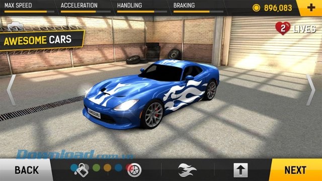 Tùy biến siêu xe trong game Racing Fever