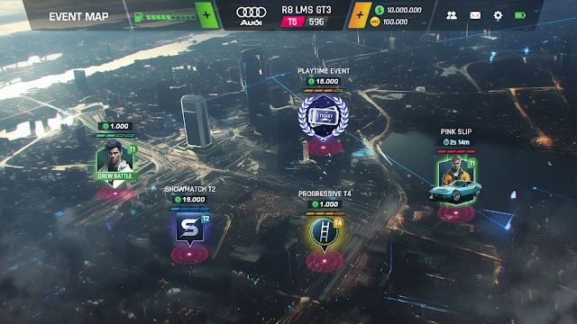 Đua trong các bản đồ sự kiện rộng lớn