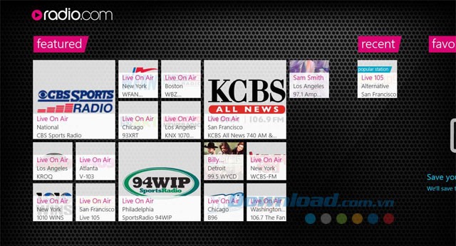 Ứng dụng nghe đài Radio.com