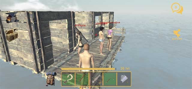 Thu thập các mảnh vỡ trôi nổi trên mặt biển để đóng bè