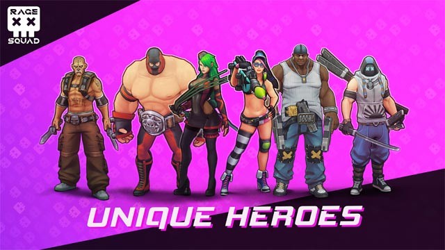 Rage Squad sở hữu dàn anh hùng độc đáo có bộ kỹ năng riêng