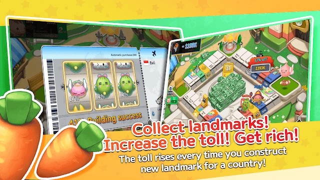 Thu thập các địa điểm, tăng phí và trở nên giàu có trong game Ragmon Dice Adventure