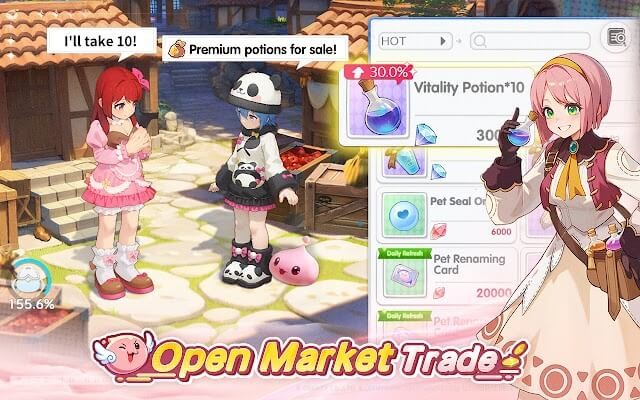 Thị trường giao dịch đã mở