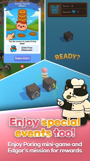 Chơi các mini game và làm nhiệm vụ để nhận thưởng