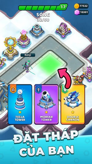 Đặt tháp của bạn