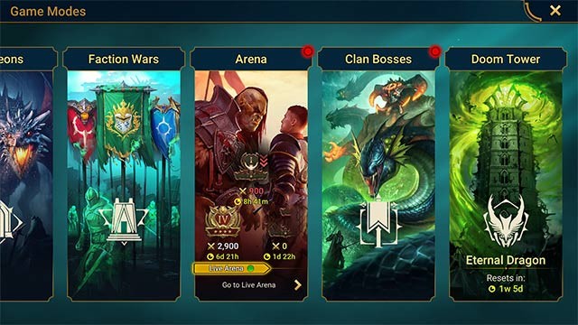 Chinh phục 8 chế độ chơi với đặc điểm, thách thức khác nhau trong RAID: Shadow Legends Free