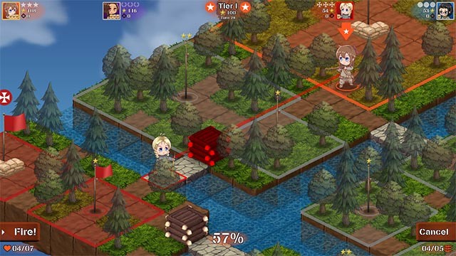 Raifu Wars sở hữu lối chơi chiến thuật bàn cờ theo lượt cổ điển