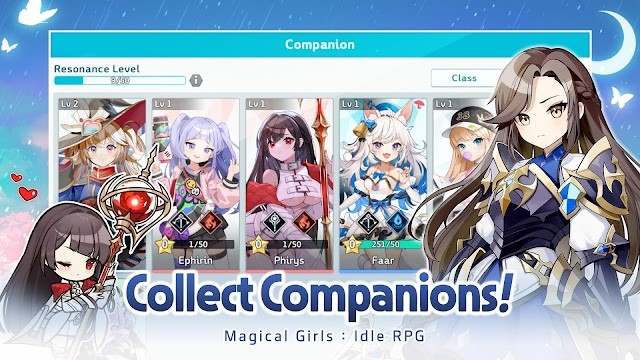 Thu thập những cô gái phép thuật sẽ đồng hành phiêu lưu cùng bạn trong Rain Girls Idle RPG