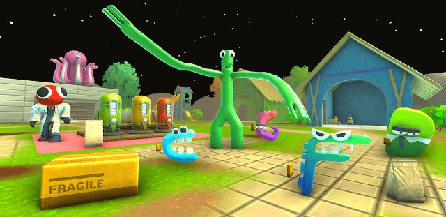 Chơi cùng các nhân vật chữ cái và quái vật cầu vồng trong game Rainbow Alphabet Survivor 3D