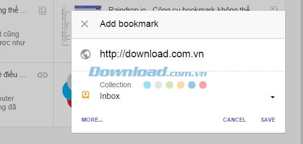 Thêm đánh dấu từ trang chủ