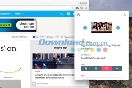 Xem bookmark trên trình duyệt