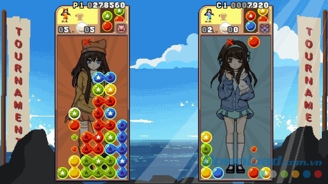 Tham gia vào các giải đấu có sự ganh đua quyết liệt trong game nối hình mới Raining Blobs cho máy tính, Mac và Linux