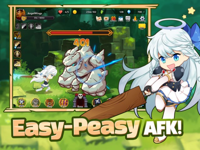 Raising Archangel là một game nhập vai nhàn rỗi dễ học, dễ chơi