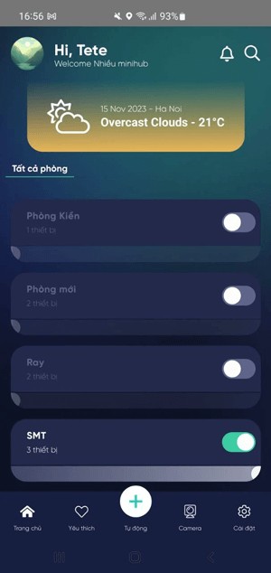 Giao diện chính của ứng dụng
