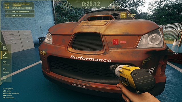 Rally Mechanic Simulator game mô phỏng chân thực công việc sửa chữa xe đua đường trường